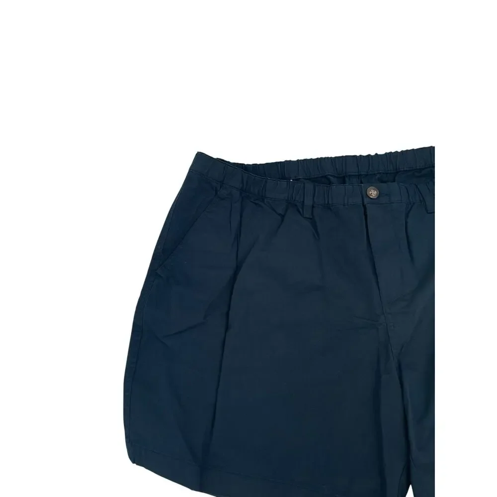 Men's Flat Front Navy Shorts - Picture 3 of 11